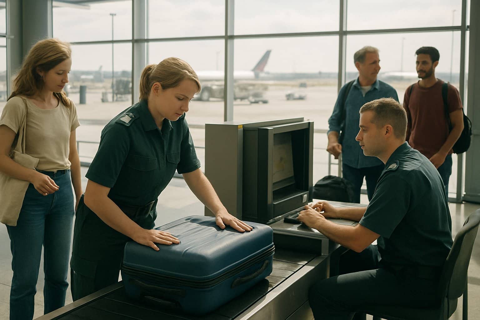 Arbeiten am Flughafen-Zoll: Berufsalltag im Reiseverkehr